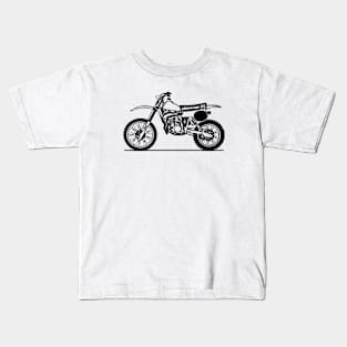 CR250R Elsinore Motorcycle Sketch Art Kids T-Shirt